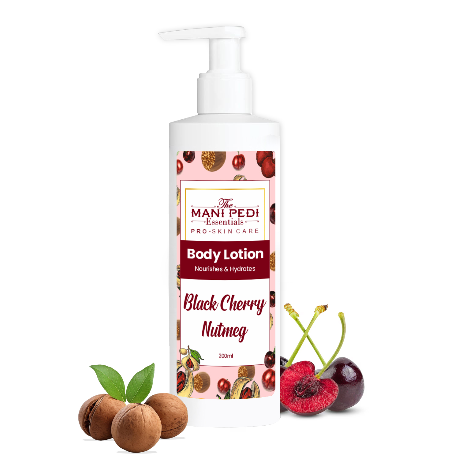 Black Cherry & Nutmeg Body Lotion Locks Deep Nourishment, Revitalize Skin Glow, With Goodness of Natural Ingredients, Non-Greasy – 200 ml