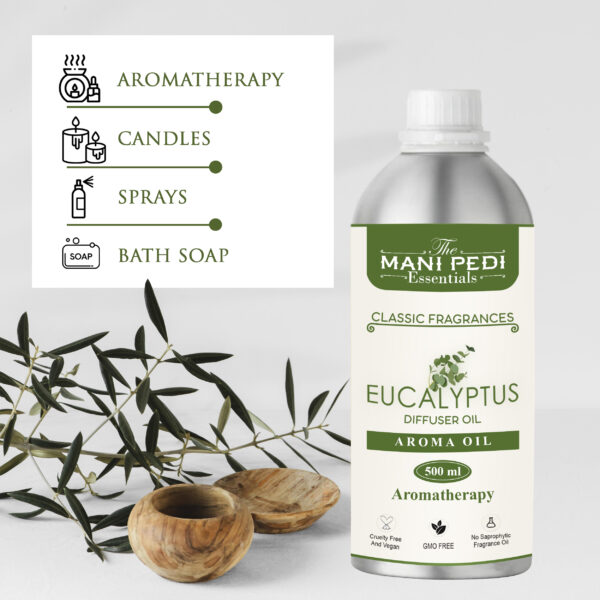 Eucalyptus Diffuser Oil for Long-lasting Aroma. Relaxing & Calming Fragrance. Ideal for Aromatherapy, Diffusers, Air Purifiers - 500 ml - Image 6