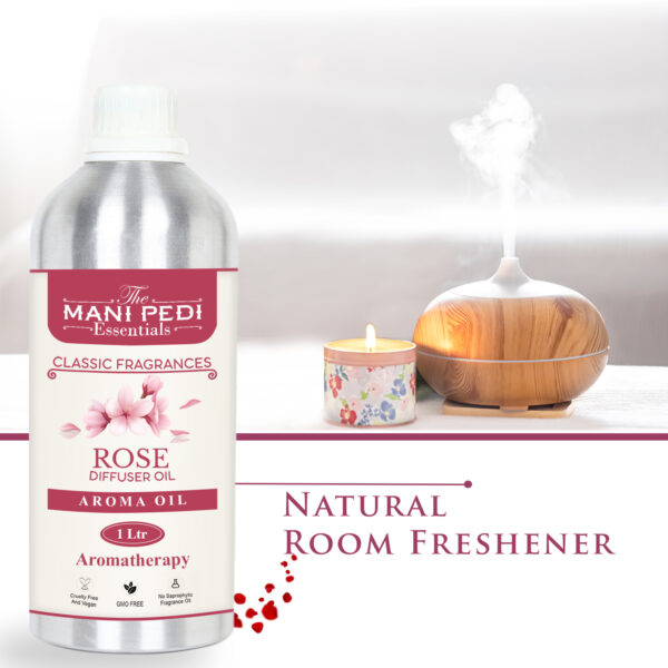 Rose Diffuser Oil with Long-lasting Aroma. Classic Floral fragrance Uplifts Mood, & Promotes Relaxation. Ideal for Aromatherapy, Diffusers & Air Purifiers - 1 Liter (1000 ml) - Image 5