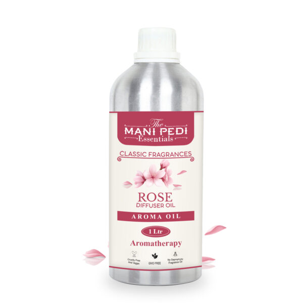 Rose Diffuser Oil with Long-lasting Aroma. Classic Floral fragrance Uplifts Mood, & Promotes Relaxation. Ideal for Aromatherapy, Diffusers & Air Purifiers - 1 Liter (1000 ml)