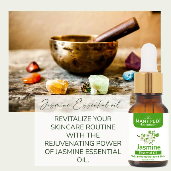 Jasmine Essential Oil for Helps Hair Growth, Bathing, Pooja, Diffuser, Home Fragrance & Soap Making | Used Aroma Therapy, Stress Relief & Relaxation - 15ML - Image 3