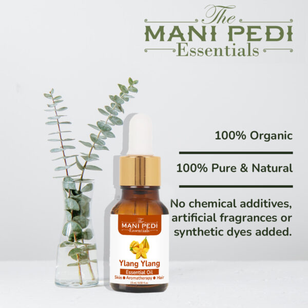 Ylang Ylang Essential Oil Pure & Natural Helps Strengthen Hair Roots & Control Hair Fall. Skin Moisture Helps Control Acne, Aromatherapy - 15ML - Image 3