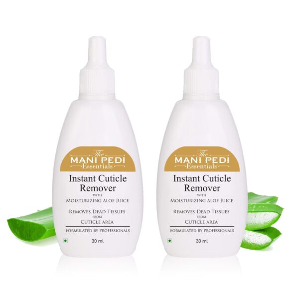 Professional Cuticle Remover with Moisturizing Aloe Vera. Removes dead tissues from Nail & Cuticle Area. Get Salon quality Mani-Pedi at Home – 30ml pack of 2