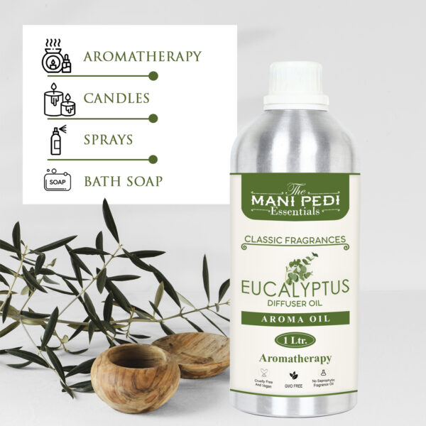 Eucalyptus Diffuser Oil with Long-Lasting Aroma. Notes of Wood & Resin, Relaxes Body & Mind. Ideal for Aromatherapy, Diffusers & Air Purifiers - 1 Liter (1000 ml) - Image 6