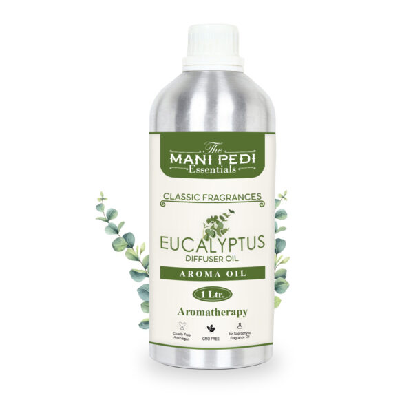 Eucalyptus Diffuser Oil with Long-Lasting Aroma. Notes of Wood & Resin, Relaxes Body & Mind. Ideal for Aromatherapy, Diffusers & Air Purifiers - 1 Liter (1000 ml)