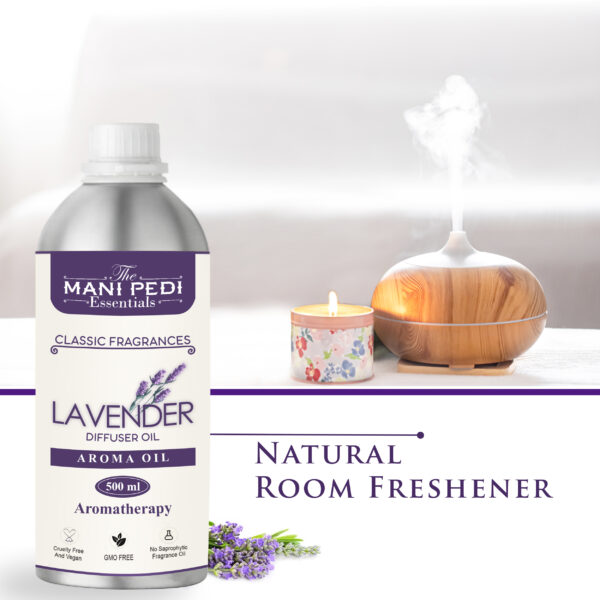 Lavender Diffuser Oil with Long-lasting Aroma. Floral, Herbal Fragrance Promotes Relaxation, Calmness & Better Sleep. Ideal for Aromatherapy, Diffusers & Air Purifiers - 500 ml - Image 5