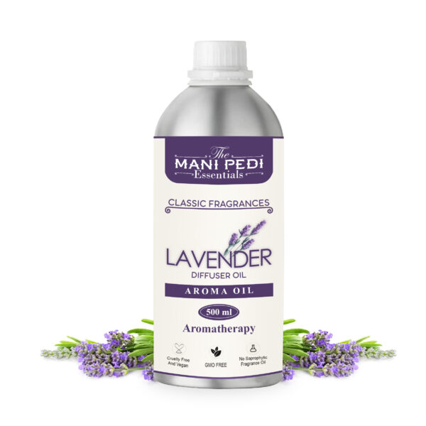 Lavender Diffuser Oil with Long-lasting Aroma. Floral, Herbal Fragrance Promotes Relaxation, Calmness & Better Sleep. Ideal for Aromatherapy, Diffusers & Air Purifiers - 500 ml