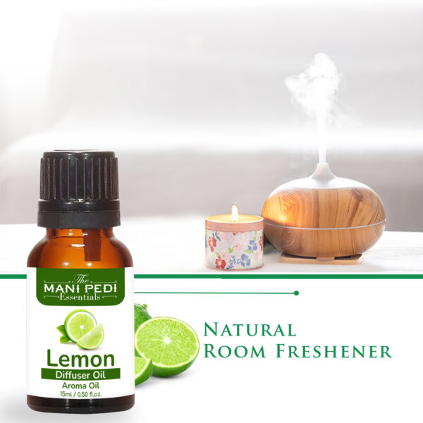 Lemon Diffuser Oil | Strong & Long-Lasting Aroma Oil | Natural Homely Fragrance Diffuser Oil | Natural Diffuser essential oil - 15ml - Image 5