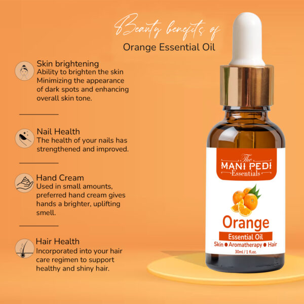 Orange Essential Oil-Therapeutic Grade | Hydrates Dry Skin, Acne Prone Skin, Hair Nourishment, Diffuser, Aromatherapy | Pure, Natural & Undiluted - 30ml - Image 6