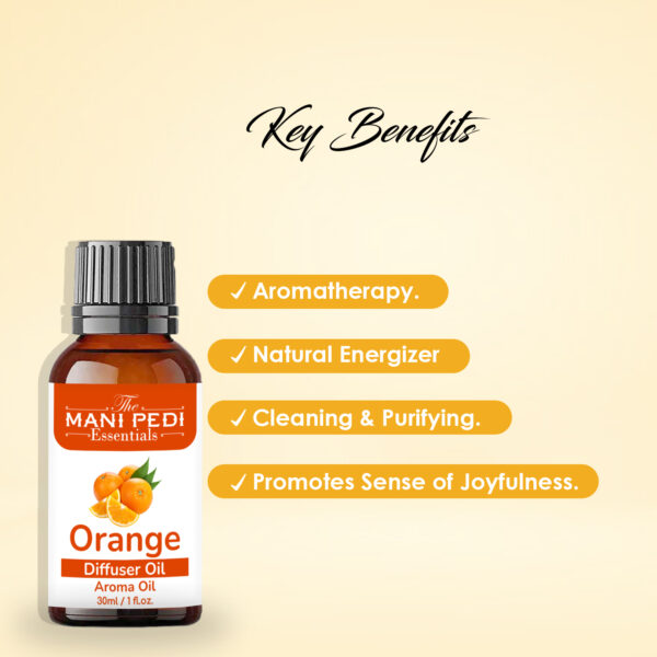 Orange Diffuser Oil | Helps stress Relief & Relaxation | Essential oil for air diffuser home fragrance | Aromatherapy Diffuser essential oil - 30ml - Image 2