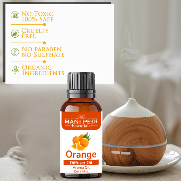 Orange Diffuser Oil | Helps stress Relief & Relaxation | Essential oil for air diffuser home fragrance | Aromatherapy Diffuser essential oil - 30ml - Image 3