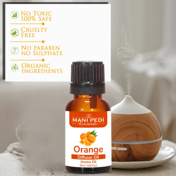 Orange Diffuser Oil | Helps stress Relief & Relaxation | Essential oil for air diffuser home fragrance | Aromatherapy Diffuser essential oil - 15ml - Image 3