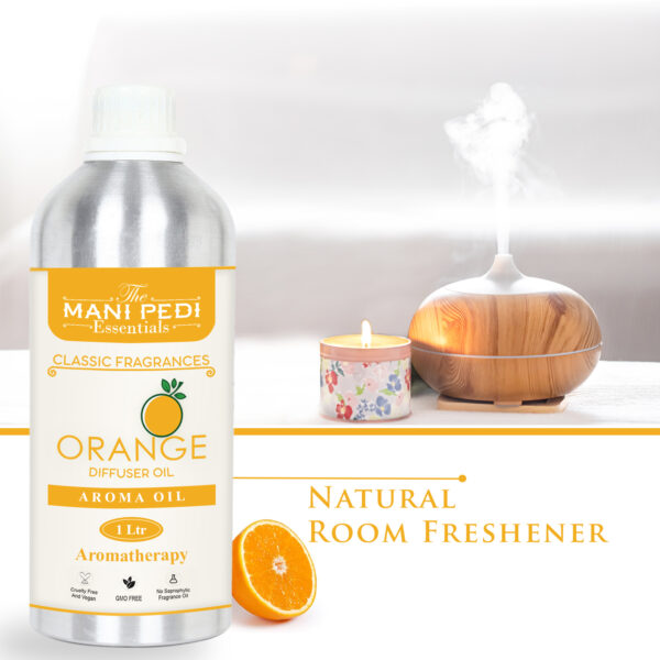 Orange Diffuser Oil with Long-lasting Aroma. Fresh, Citric, Cheerful Fragrance that Relieves Anxiety & Stress. Ideal for Aromatherapy, Diffusers & Air Purifiers - 1 Liter (1000 ml) - Image 5