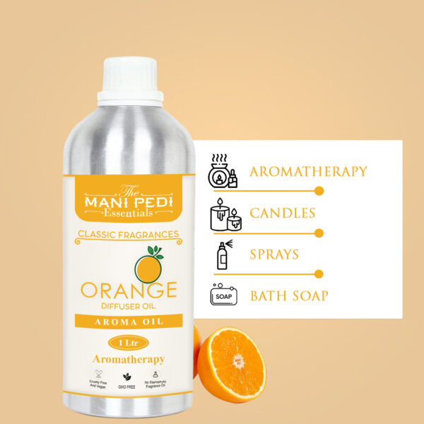 Orange Diffuser Oil with Long-lasting Aroma. Fresh, Citric, Cheerful Fragrance that Relieves Anxiety & Stress. Ideal for Aromatherapy, Diffusers & Air Purifiers - 1 Liter (1000 ml) - Image 6