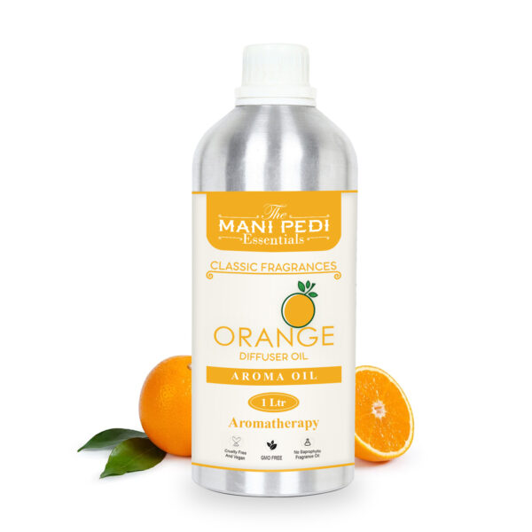 Orange Diffuser Oil with Long-lasting Aroma. Fresh, Citric, Cheerful Fragrance that Relieves Anxiety & Stress. Ideal for Aromatherapy, Diffusers & Air Purifiers - 1 Liter (1000 ml)