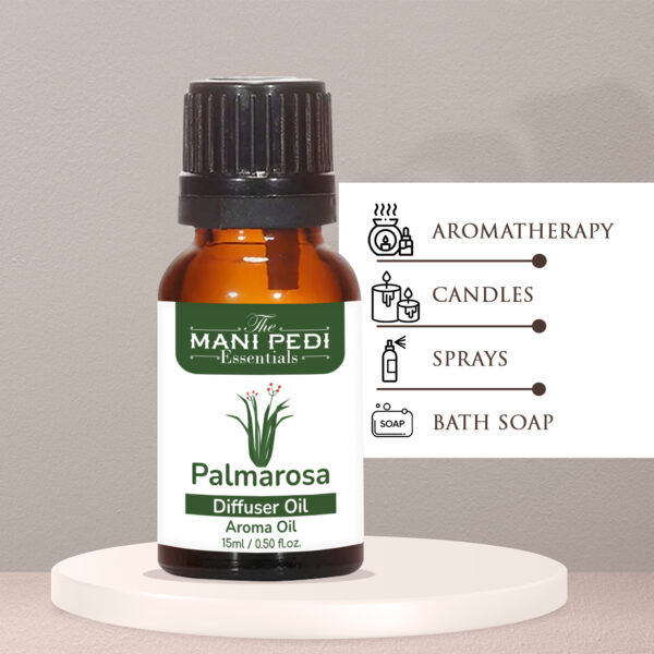 Palmarosa Diffuser Oil | Strong & Long-Lasting Aroma Oil | Aroma Oil for Home Fragrance | diffuser Oil Pure & Undiluted - 15ml - Image 6