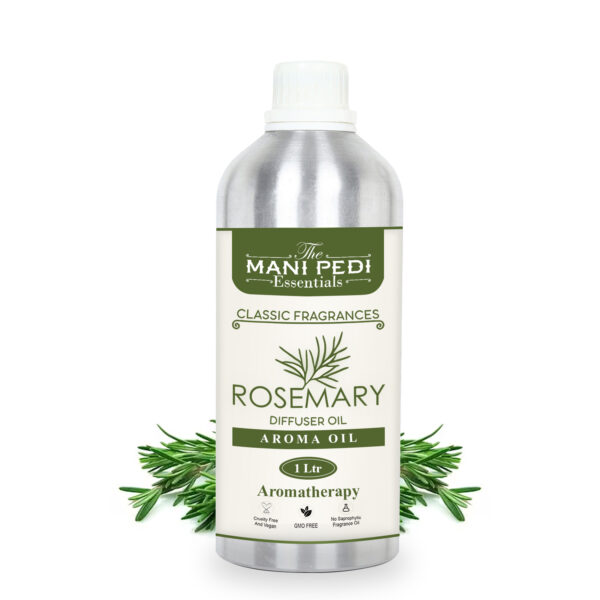 Rosemary Diffuser Oil with Long-Lasting Aroma. Earthy, Woody Fragrance that Improves Memory & Cognitive Function. Ideal for Aromatherapy, Diffusers & Air Purifiers - 1 Liter (1000 ml)