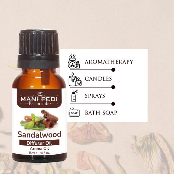 Sandalwood Diffuser Oil| Aromatherapy | Promotes Woody Homely Feel, Relaxation, Calmness & Better Sleep| Healthy Home Fragrance | Long-lasting Aroma - 15ML - Image 6