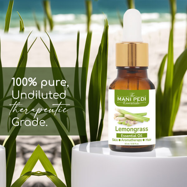 Lemongrass Essential Oil 100% Undiluted Pure And Natural Therapeutic Grade For Skin, Hair Care, Insect Repellant and Aromatherapy - 15ml - Image 5