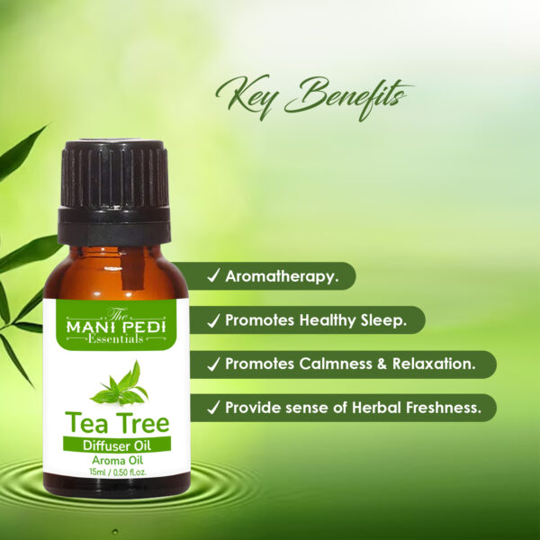 Tea-Tree Diffuser Oil | Strong & Long-Lasting Aroma Oil | Aroma Diffuser for Home Fragrance | Natural Essential Diffuser Oil - 15ml - Image 2