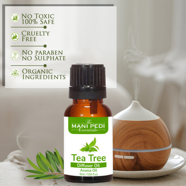 Tea-Tree Diffuser Oil | Strong & Long-Lasting Aroma Oil | Aroma Diffuser for Home Fragrance | Natural Essential Diffuser Oil - 15ml - Image 3