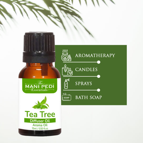 Tea-Tree Diffuser Oil | Strong & Long-Lasting Aroma Oil | Aroma Diffuser for Home Fragrance | Natural Essential Diffuser Oil - 15ml - Image 6