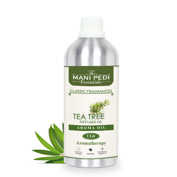 Tea-Tree Diffuser Oil with Long-Lasting Aroma. Fresh, Delicate Fragrance with spicy notes. Refreshes Mind & Senses. Ideal for Aromatherapy, Diffusers & Air Purifiers - 1 Liter (1000 ml)