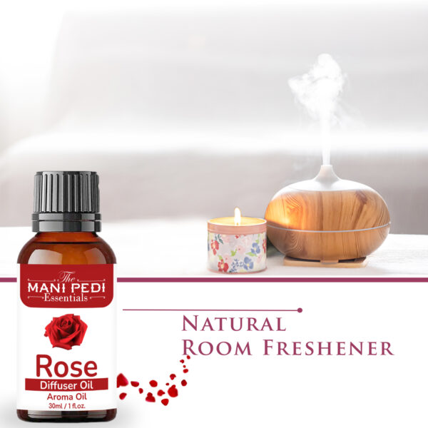 Rose Diffuser Oil| Aromatherapy | Calming Floral |Promotes Relaxation, Calmness & Better Sleep| Healthy Home Fragrance | Long-lasting Aroma - 30ml - Image 5