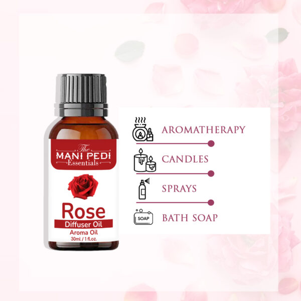 Rose Diffuser Oil| Aromatherapy | Calming Floral |Promotes Relaxation, Calmness & Better Sleep| Healthy Home Fragrance | Long-lasting Aroma - 30ml - Image 6