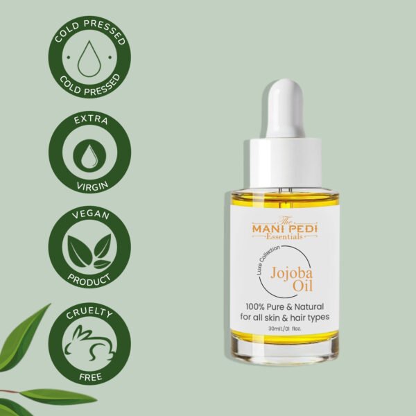 Cold Pressed Jojoba Oil for Hair Growth, Skin Health, Nail Strength Moisturizer for Face - Image 3