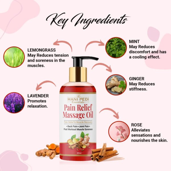 Pain Relief Massage Oil for Joint & Back Pain, Muscle Soreness & Post Workout Recovery. - Image 3