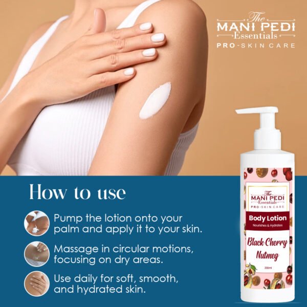 Black Cherry & Nutmeg Body Lotion Locks Deep Nourishment, Revitalize Skin Glow - Image 4