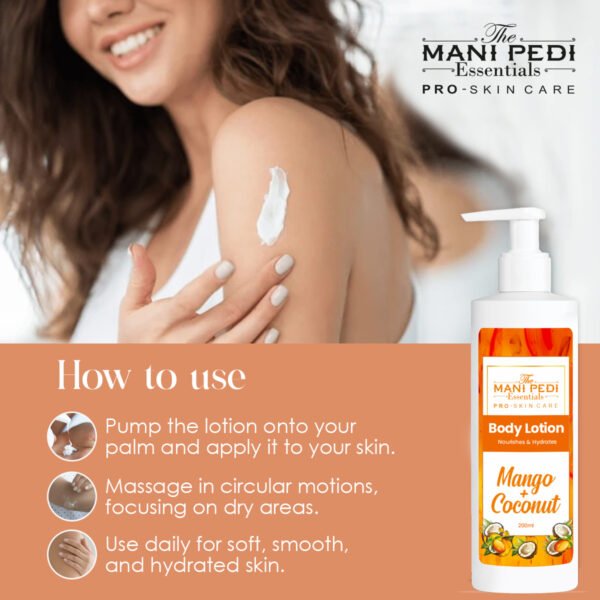 Mango & Coconut Body Lotion Locks Deep Nourishment, Revitalize Skin Glow - Image 4