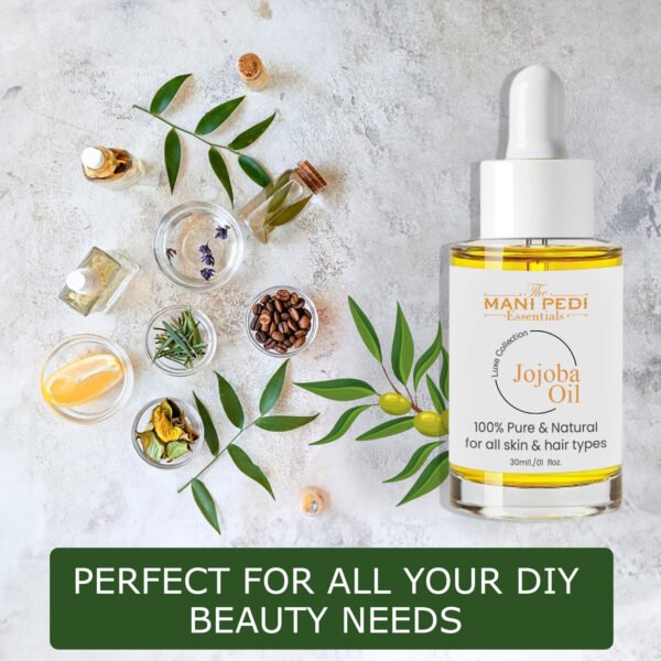 Cold Pressed Jojoba Oil for Hair Growth, Skin Health, Nail Strength Moisturizer for Face - Image 5