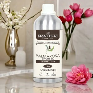 Palmarosa Diffuser Oil with Long-Lasting Aroma Oil. Floral, Citrusy, Sweet Rose Fragrance that Calms & Refreshes. Ideal for Aromatherapy, Diffusers & Air Purifiers - 1 Liter (1000 ml)