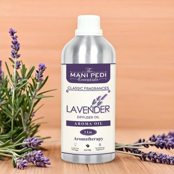 Lavender Diffuser Oil with Long-lasting Aroma. Floral, Herbal Fragrance Promotes Relaxation, Calmness & Better Sleep. Ideal for Aromatherapy, Diffusers & Air Purifiers - 1 Liter (1000 ml)