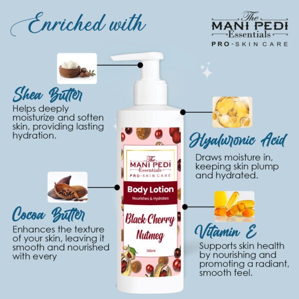 Black Cherry & Nutmeg Body Lotion Locks Deep Nourishment, Revitalize Skin Glow - Image 6