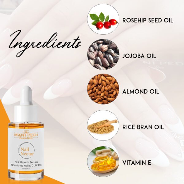 Nail Growth Serum. Natural blend of Rosehip, Jojoba, Almond & Rice Bran Oils - Image 2