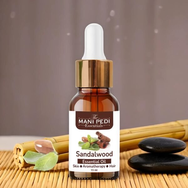 Sandalwood Essential Oil. For Skin & Hair Care, Wrinkles & Dark Circles, Aromatherapy Diffuser Oil, Relaxation. Undiluted, 100% Pure & Natural, Therapeutic Grade - 15ml