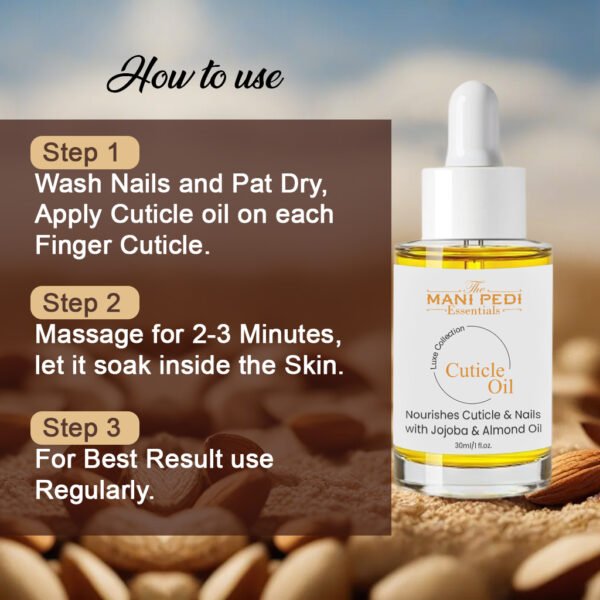 Cuticle Oil Nail Serum with Jojoba, Rosehip & Almond oils Nail Strong Oil - Image 3