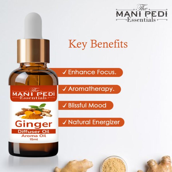 Ginger Diffuser Oil | Helps stress Relief & Relaxation | Natural Homely Fragrance Diffuser Oil | Aromatherapy Diffuser essential oil - 15ml - Image 4