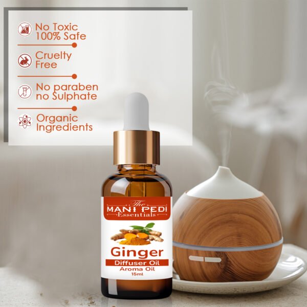 Ginger Diffuser Oil | Helps stress Relief & Relaxation | Natural Homely Fragrance Diffuser Oil | Aromatherapy Diffuser essential oil - 15ml - Image 5