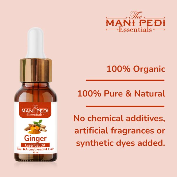 Ginger Essential Oil Therapeutic Grade for helps Fat Loss Oil, Belly Natural Drainage Relax Massage Oil & Waist Stay Perfect Shape - 15ml - Image 3