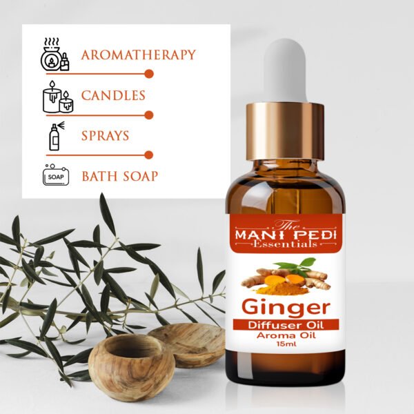 Ginger Diffuser Oil | Helps stress Relief & Relaxation | Natural Homely Fragrance Diffuser Oil | Aromatherapy Diffuser essential oil - 15ml - Image 2