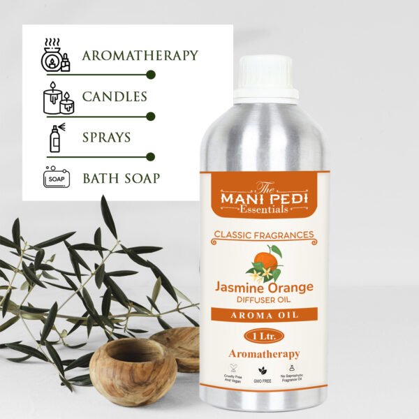 Jasmine Orange Diffuser Oil with Long-lasting Aroma. Floral & Citrus Notes for Refreshing & Uplifting Fragrance. Idea for Aromatherapy, Diffusers, Air Purifiers - 1 Litre (1000ml) - Image 4
