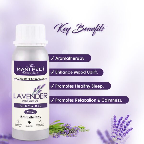 Lavender Diffuser Oil| Aromatherapy | Floral Fragrance Promotes Relaxation, Calmness & Better Sleep| Healthy Home Fragrance | Long-lasting Aroma - 250ml - Image 2