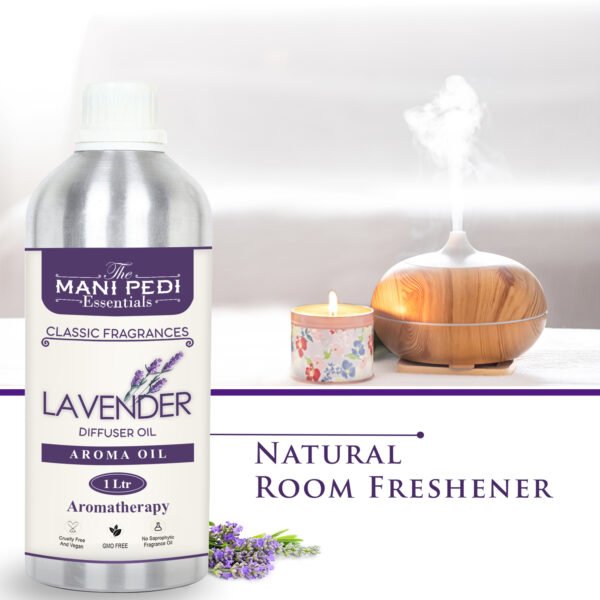 Lavender Diffuser Oil with Long-lasting Aroma. Floral, Herbal Fragrance Promotes Relaxation, Calmness & Better Sleep. Ideal for Aromatherapy, Diffusers & Air Purifiers - 1 Liter (1000 ml) - Image 3