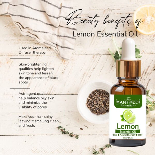 Lemon Essential Oil for Brighter Skin and a Clean, Refreshing Home The Natural Solution - 30ml - Image 3