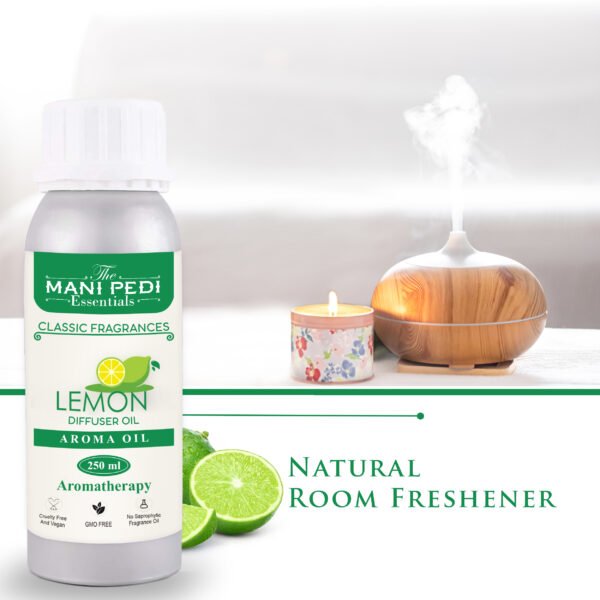 Lemon Diffuser Oil| Aromatherapy | Natural Air Purifier| Promotes Relaxation, Calmness & Better Sleep| Healthy Home Fragrance | Long-lasting Aroma - 250ml - Image 5