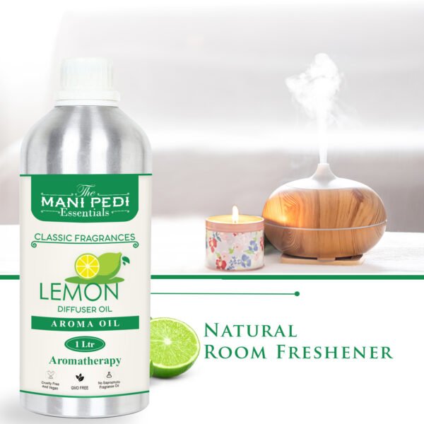 Lemon Diffuser Oil with Long-Lasting Aroma. Crisp Citrusy Fragrance that Awakens the Senses & Uplifts the Mood. Ideal for Aromatherapy, Diffusers & Air Purifiers - 1 Liter (1000 ml) - Image 3